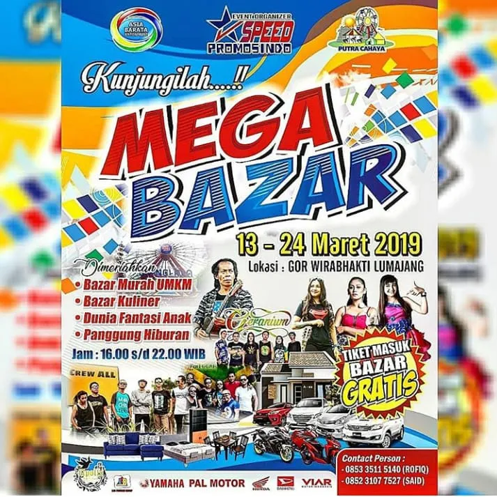 Yuk, Kunjungi Mega Bazar di GOR Wirabhakti Lumajang Gratis loh!!!