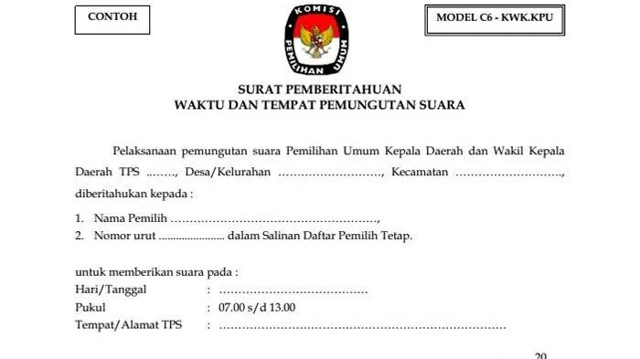KPU Mulai Bagikan Surat Pemberitahuan Pemungutan Suara