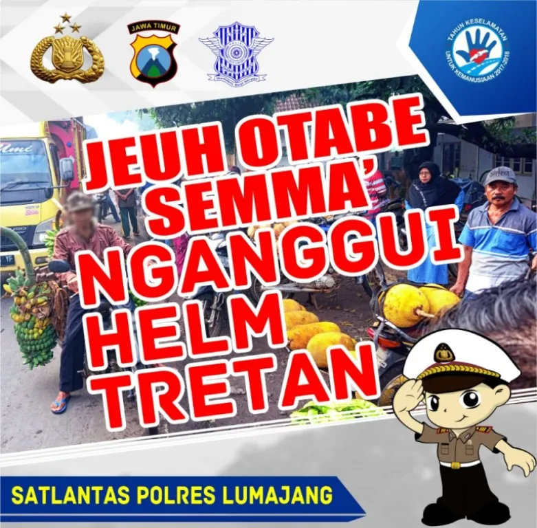 Yuk Pakai Helm, Satlantas Polres Lumajang Akan Gelar Ops Keselamatan Semeru 2019