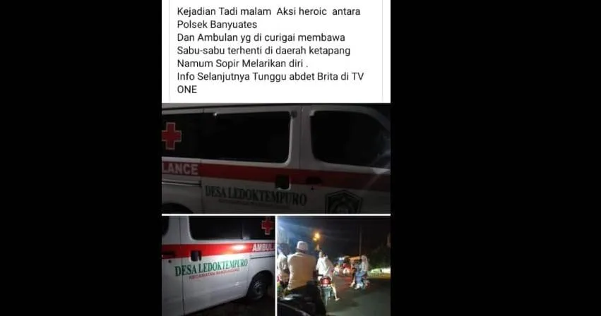 Viral..! Ambulance Desa Lumajang Bawa Sabu Diamankan di Polres Sampang