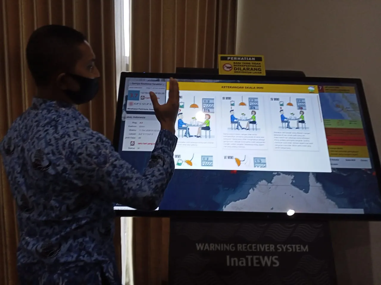 WRS Newgen Alat Canggih BPBD Lumajang Deteksi Gempa