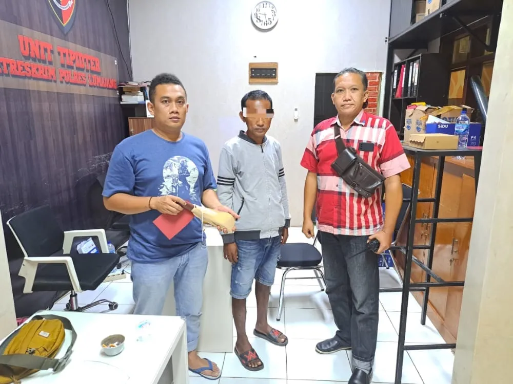 Polsek Tempeh Amankan Pelaku Bawa Sajam di Desa Jokarto Lumajang