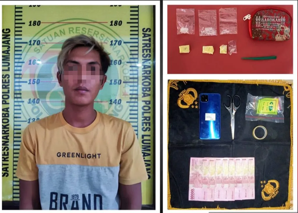Pria Asal Desa Gondoruso Lumajang Ditangkap Polisi Akibat Edarkan Sabu