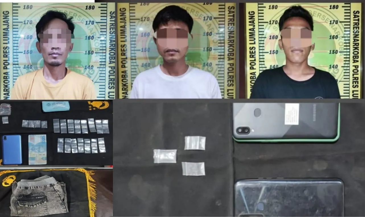 Tiga Pengedar Sabu Asal Lumajang Ditangkap di Lokasi Berbeda