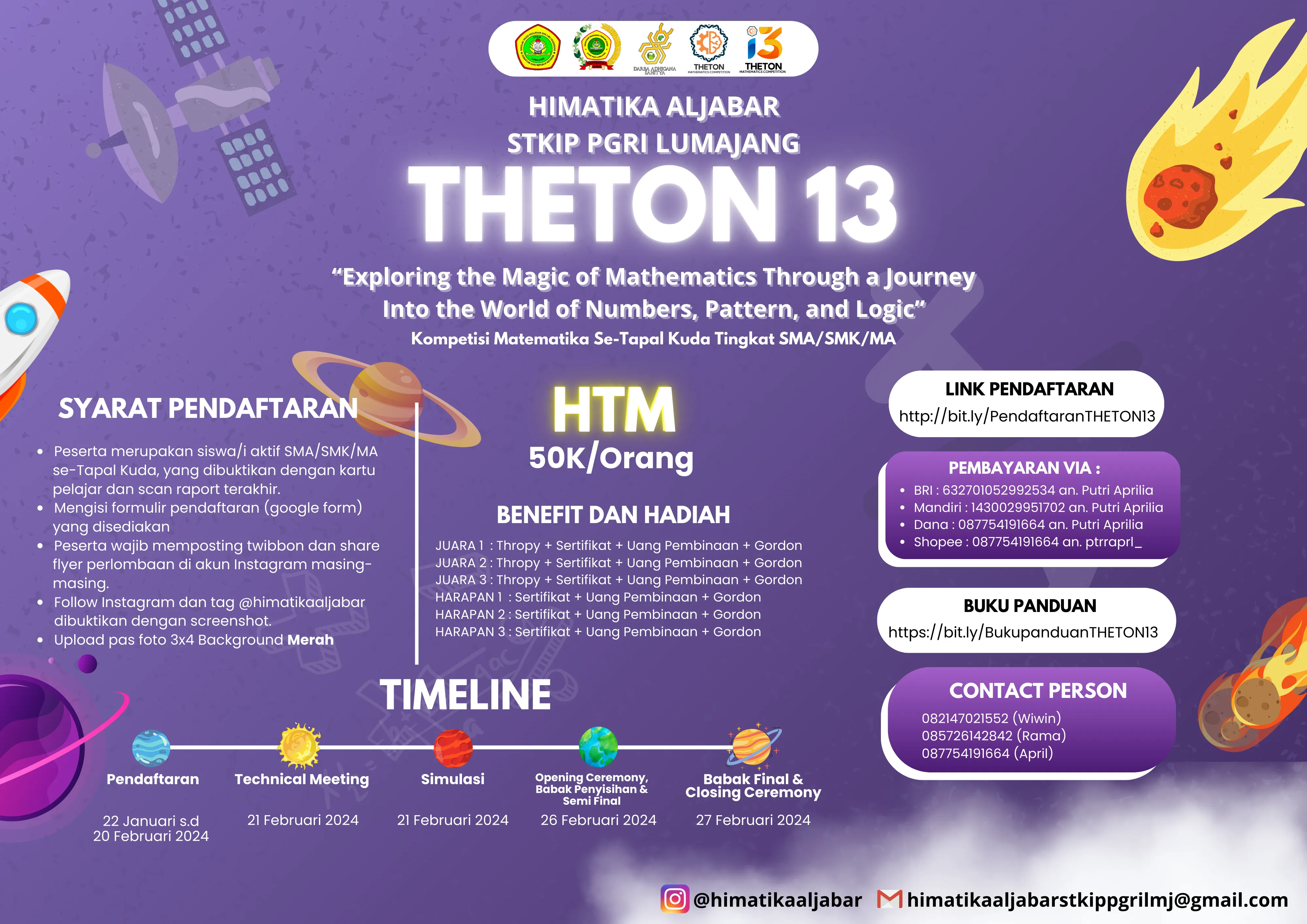 STKIP PGRI Lumajang Gelar Olimpiade MTK Tingkat SMA Se-Tapal Kuda