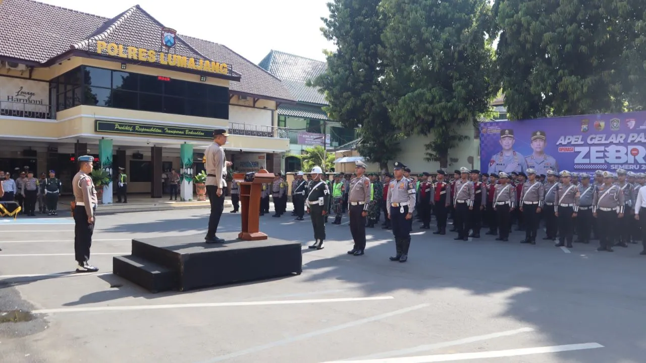 Polres Lumajang Gelar Apel Pasukan Operasi Zebra 2024