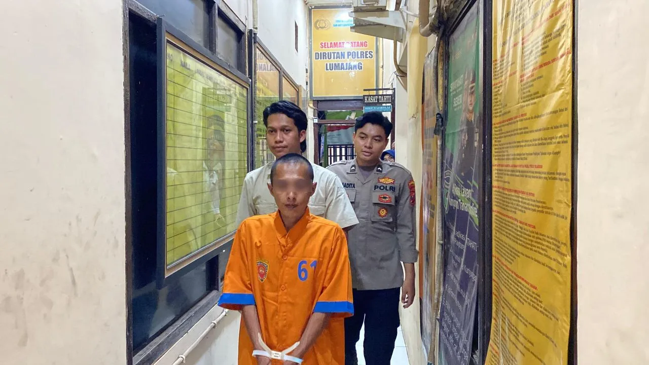 Siang Bolong Maling HP di Rumah Warga Pronojiwo Terciduk Polisi