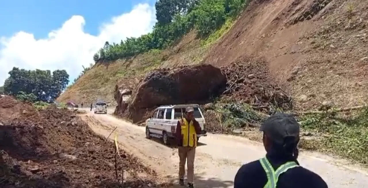 Longsor di Piket Nol Lumajang Batu Besar Halangi Arus Lalu Lintas