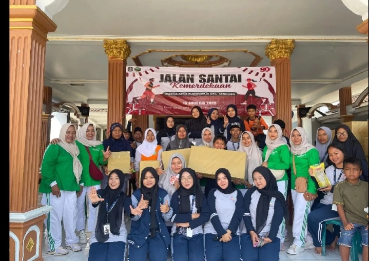 Mahasiswa KKN STKIP PGRI Lumajang Gelar Jalan Santai dan Lomba Meriah di Desa Purworejo
