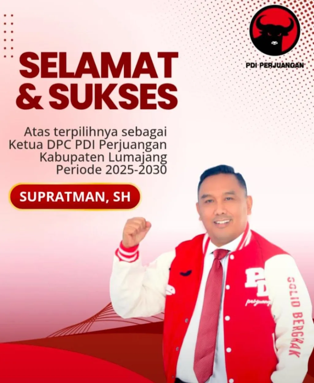 Nahkoda Baru, Supratman Pimpin PDI Perjuangan Lumajang Periode 2025-2030