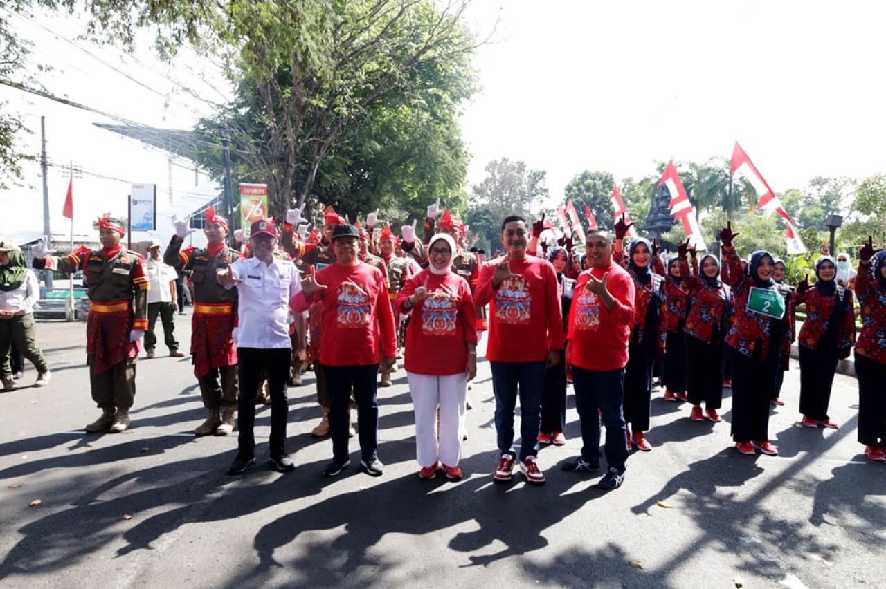 115 Regu Ikuti Lomba Baris-Berbaris HUT ke-80 RI di Lumajang