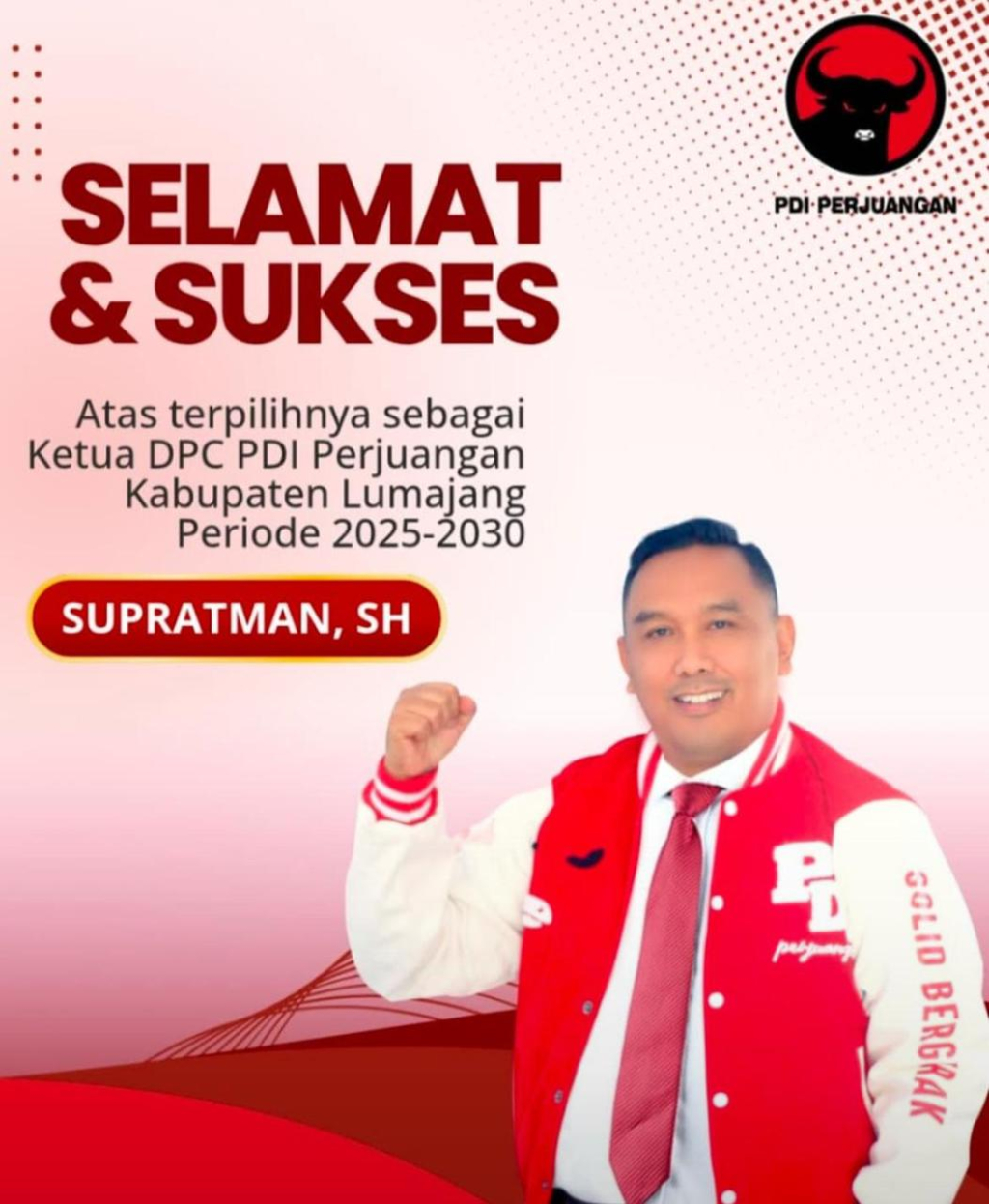 Supratman, Ketua DPC PDI Perjuangan Lumajang 2025-2030