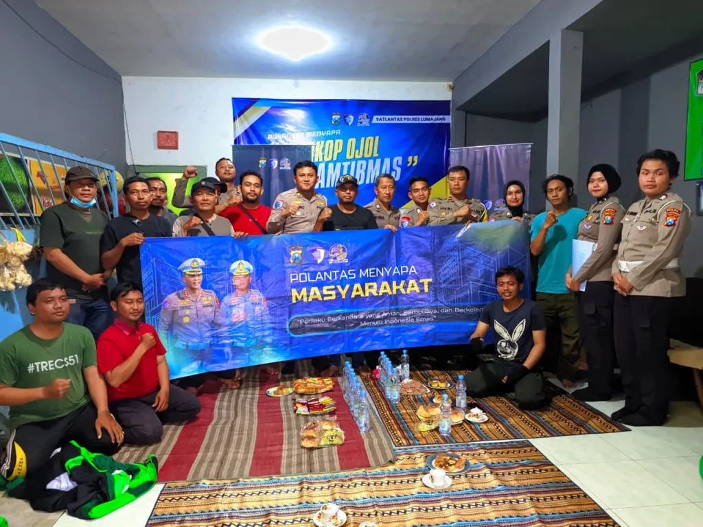 Polantas Menyapa, Polda Jatim dan Satlantas Lumajang Serap Aspirasi Pengemudi Ojol