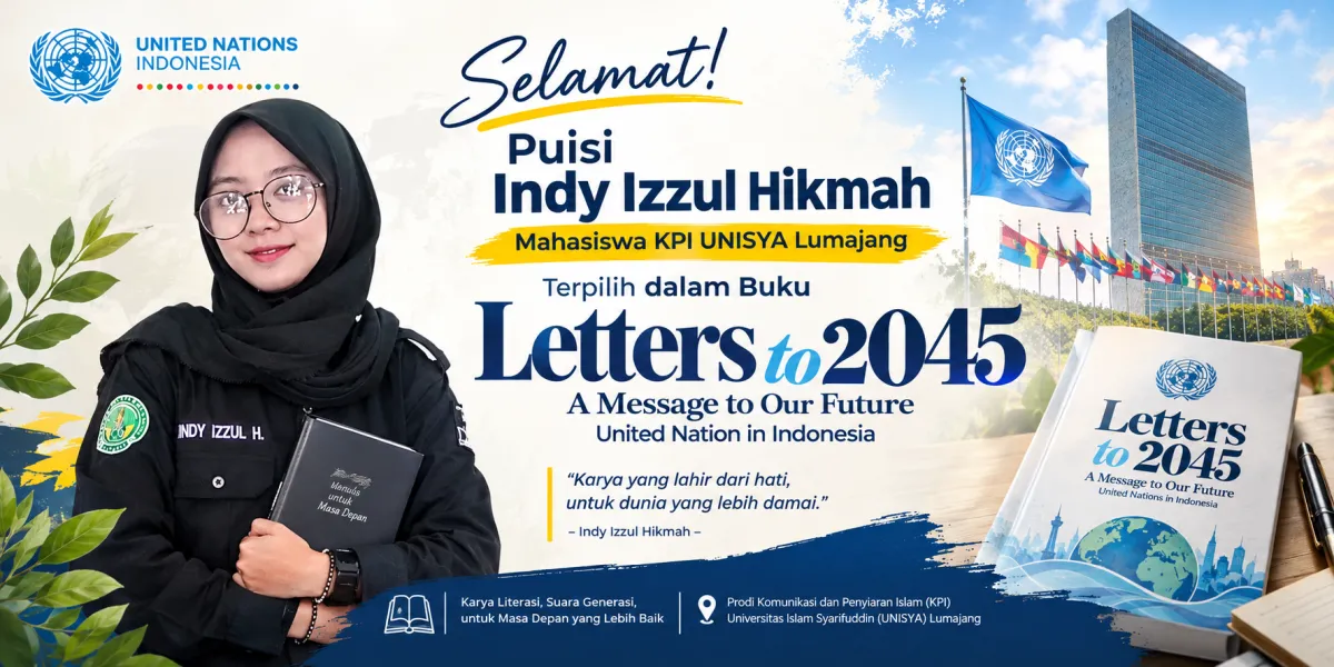Puisi Mahasiswa KPI UNISYA Indy Izzul Hikmah, karya terpilih dalam buku Letters to 2045 PBB Indonesia
