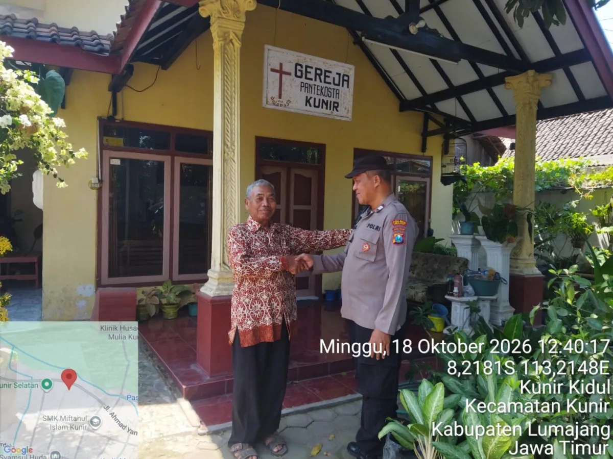 Sambangi Gereja Pantekosta di Kunir, Polisi Ajak Tokoh Agama Perkuat Kerukunan dan Keamanan
