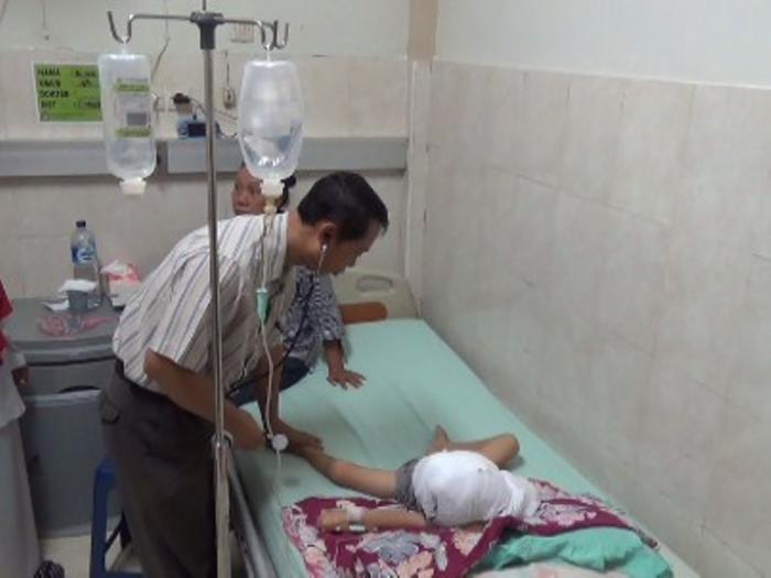 Jansen, Bocah Yang Tercebur ke Penggorengan Dirawat di RSUD dr. Haryoto
