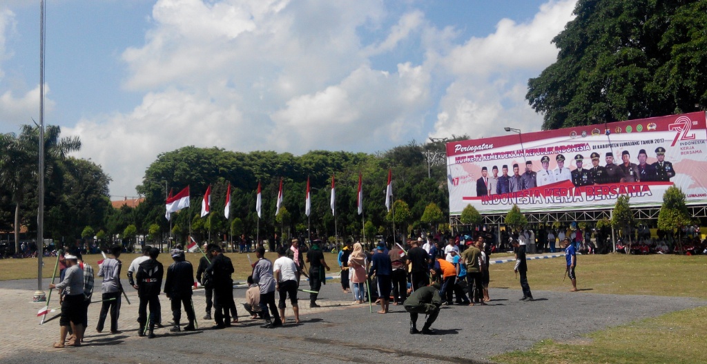Latihan drama kolosal perjuangan rakyat Lumajang saat pertahankan kemerdekaan