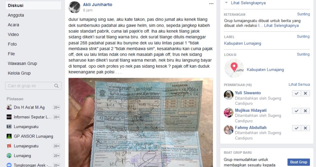 Ramai di Medsos Polisi Tilang STNK Mati, Ini Penjelasan Kasatlantas Polres Lumajang