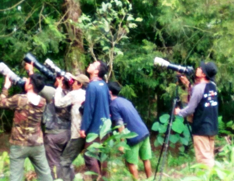 Peserta Bromo Tengger Semeru Birdwatching Competition saat mebidik sasaran